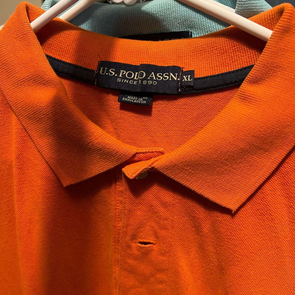 U.S. Polo Assn. Men's Orange Polo Shirt